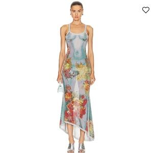 ISO Jean Paul Gaultier Printed Body Flowers Dress